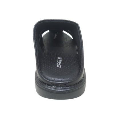 P-986-306 Black  Mens Slippers & Flip Flops