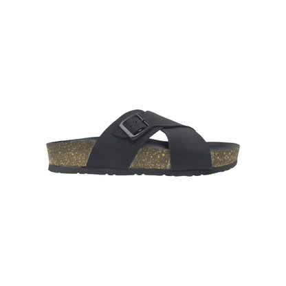 SA-104 Black Mens Slippers & Flip Flops