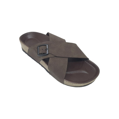 SA-104 Brown Mens Slippers & Flip Flops