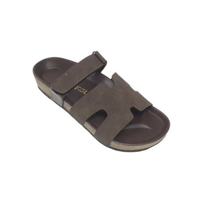 SA-105 Brown Mens Slippers & Flip Flops