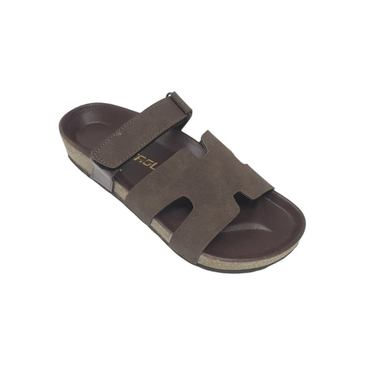 SA-105 Brown Mens Slippers & Flip Flops