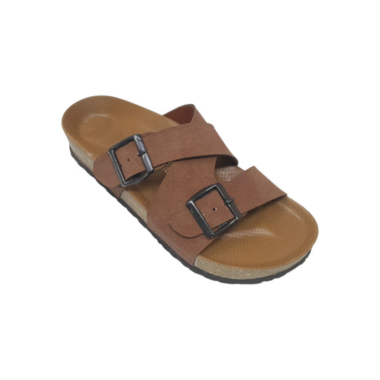 SA-107 Tan Mens Slippers & Flip Flops